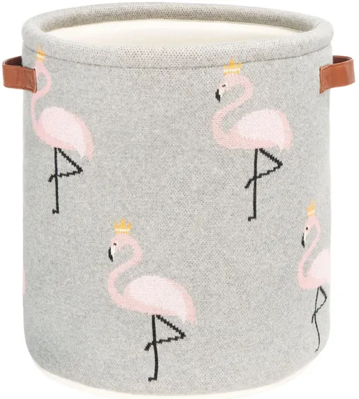 Flora Flamingo Basket in Gray by Safavieh