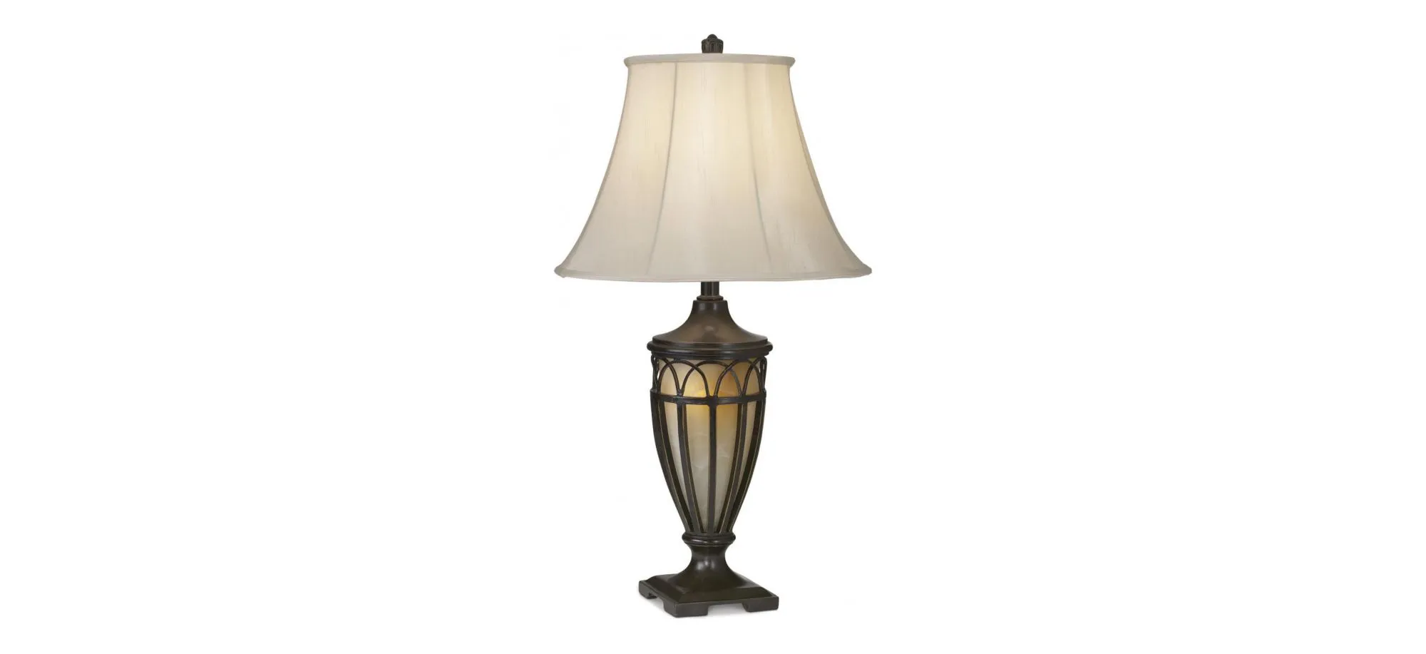 Lexington Table Lamp w/ Night-Light in Bronze / Gold by Pacific Coast