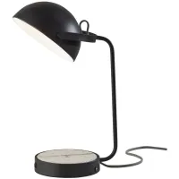 Brooks Wireless Charging Desk Lamp in Black by Adesso Inc