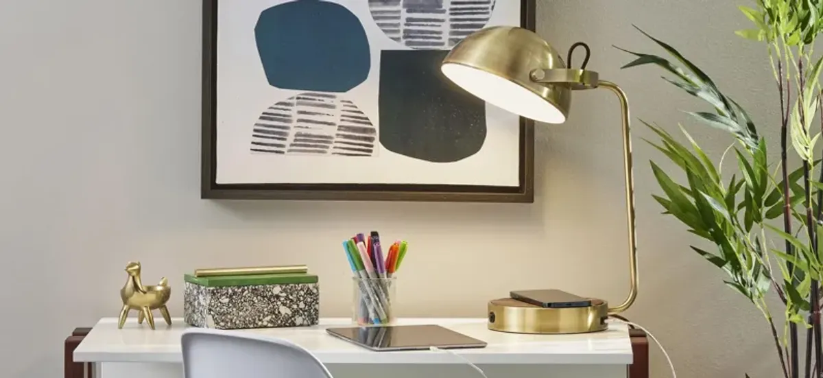 Brooks Wireless Charging Desk Lamp