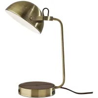 Brooks Wireless Charging Desk Lamp in Antique Brass by Adesso Inc