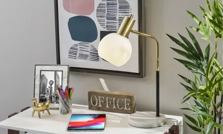 Corbin Desk lamp in Black by Adesso Inc