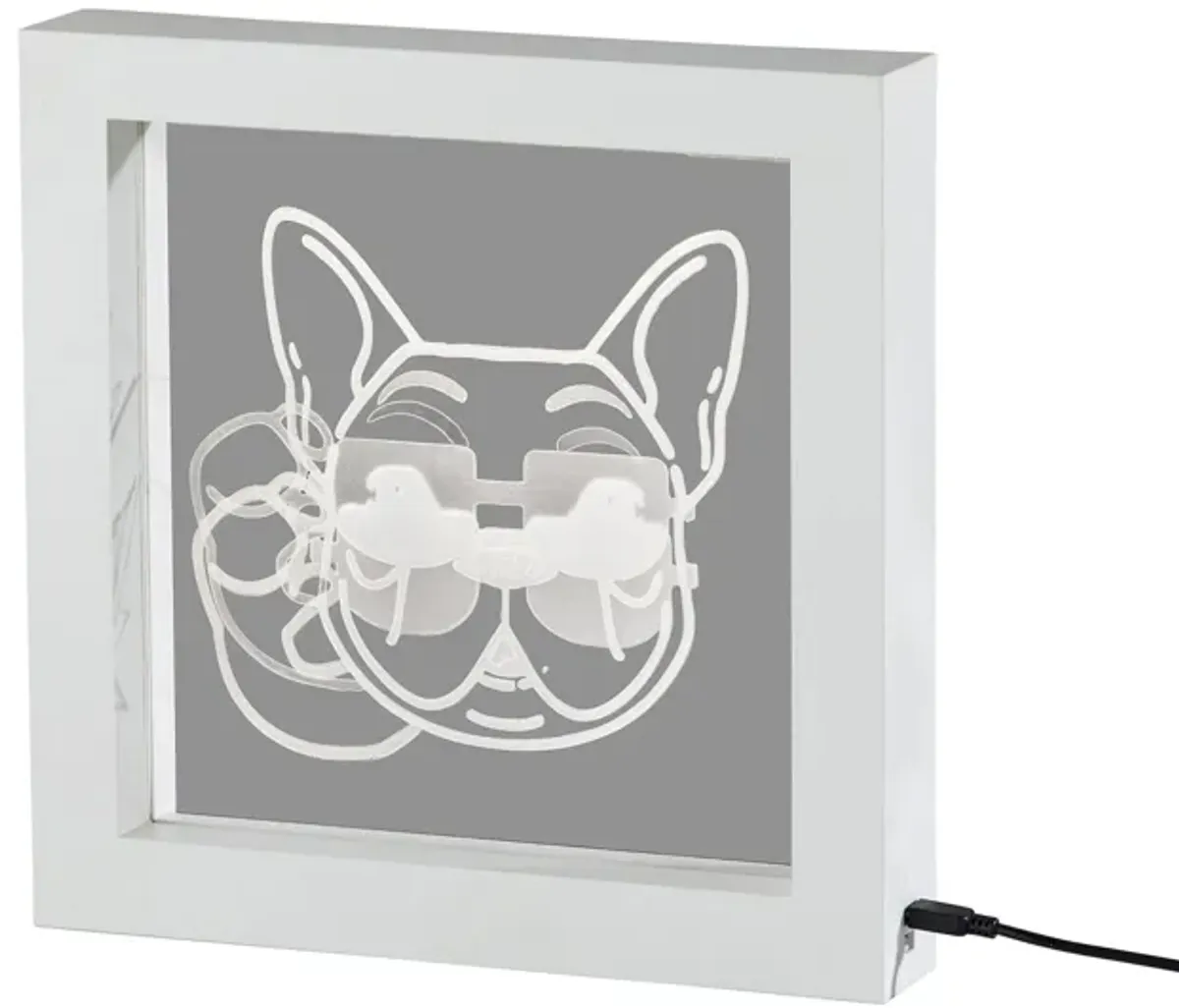 Light Box Cool Dog Lamp in White by Adesso Inc