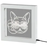 Light Box Cool Dog Lamp in White by Adesso Inc