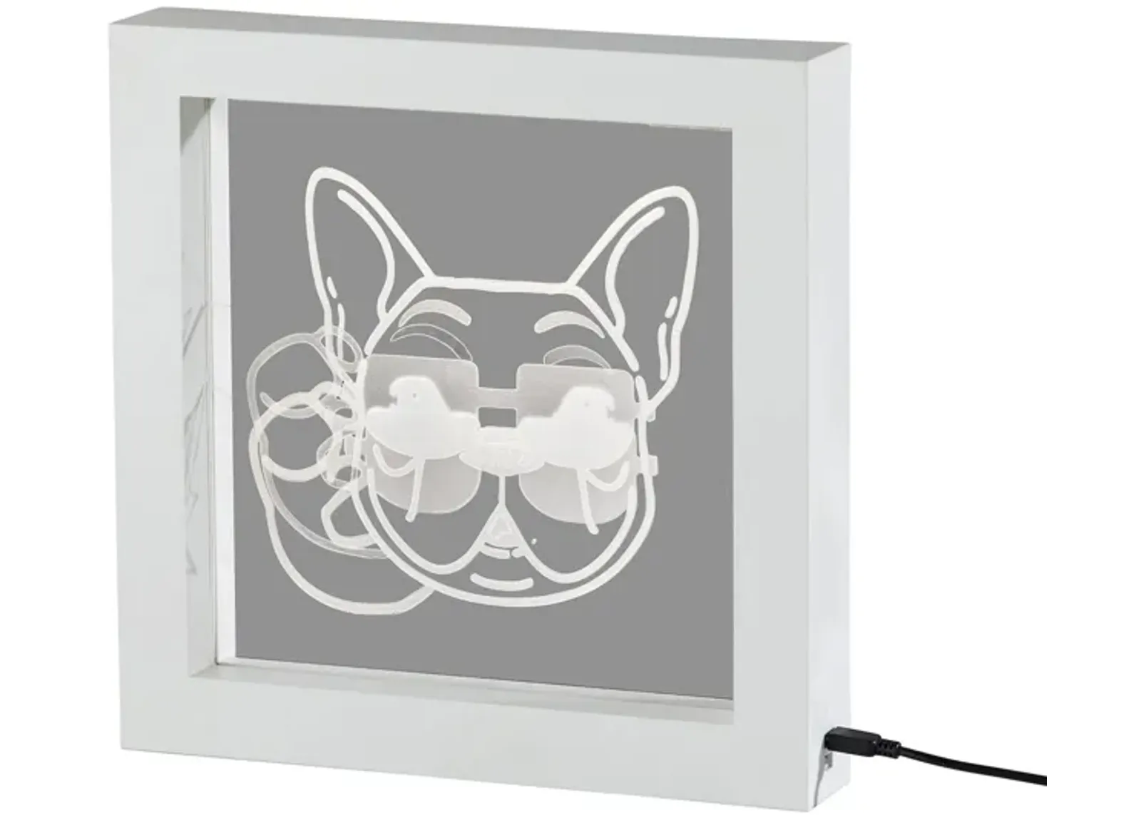 Light Box Cool Dog Lamp in White by Adesso Inc