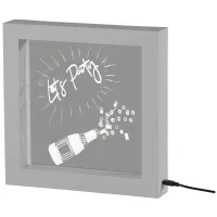 Light Box Lets Party Lamp in Silver by Adesso Inc