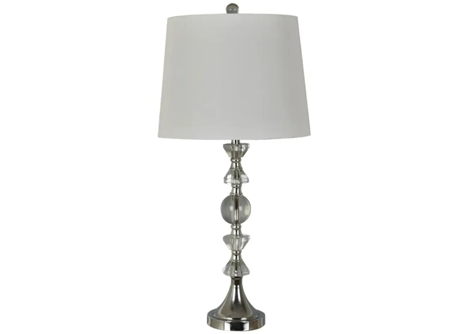 Peacekeepers Table Lamp in Brished Nickel/Crystal by Crestview Collection