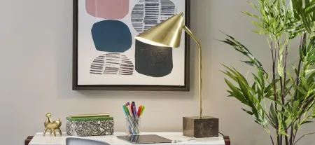 Hawthorne Desk Lamp in Antique Brass by Adesso Inc