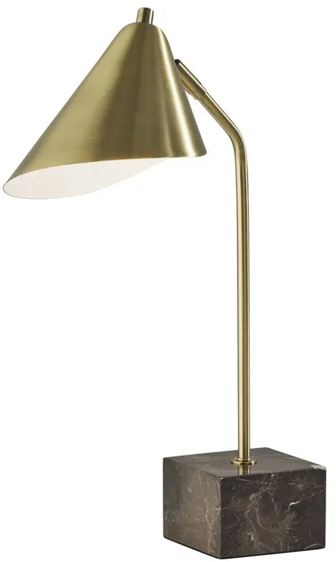 Hawthorne Desk Lamp in Antique Brass by Adesso Inc
