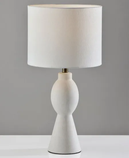 Naomi Table Lamp in White Speckled Ceramic by Adesso Inc