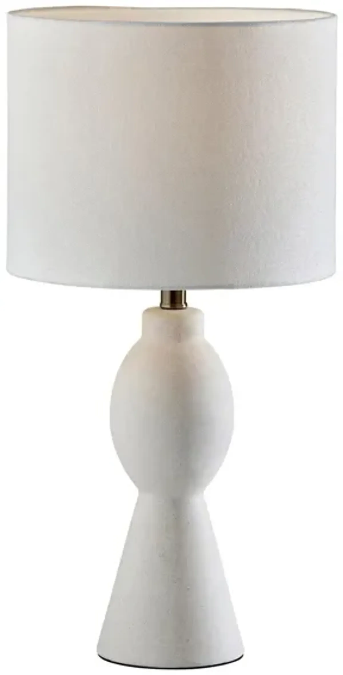 Naomi Table Lamp in White Speckled Ceramic by Adesso Inc