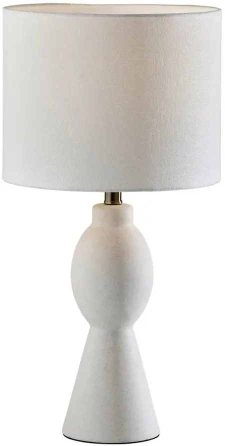 Naomi Table Lamp in White Speckled Ceramic by Adesso Inc