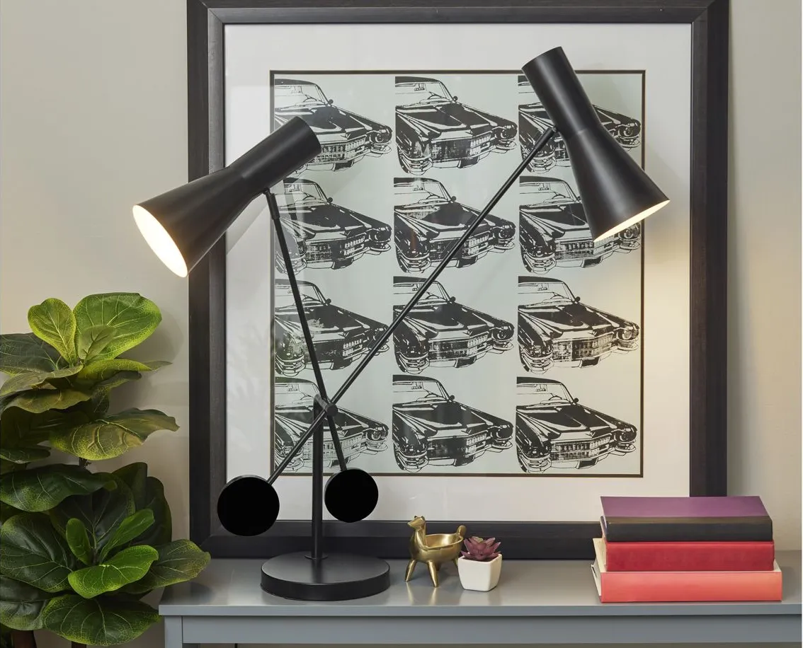 Bond Desk Lamp in Black by Adesso Inc