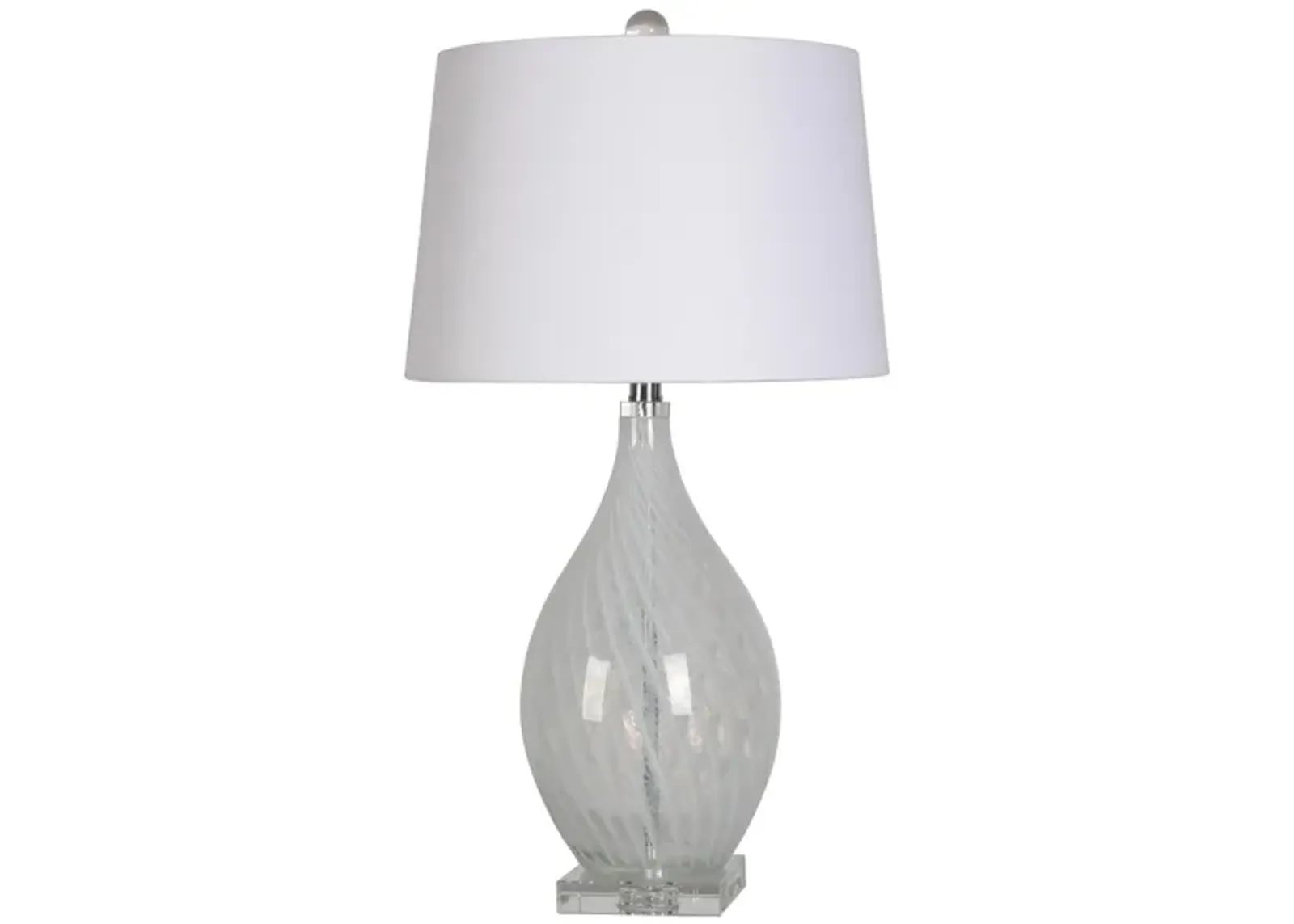 Art Glass Table Lamp in Clear by Simon Blake Interiors