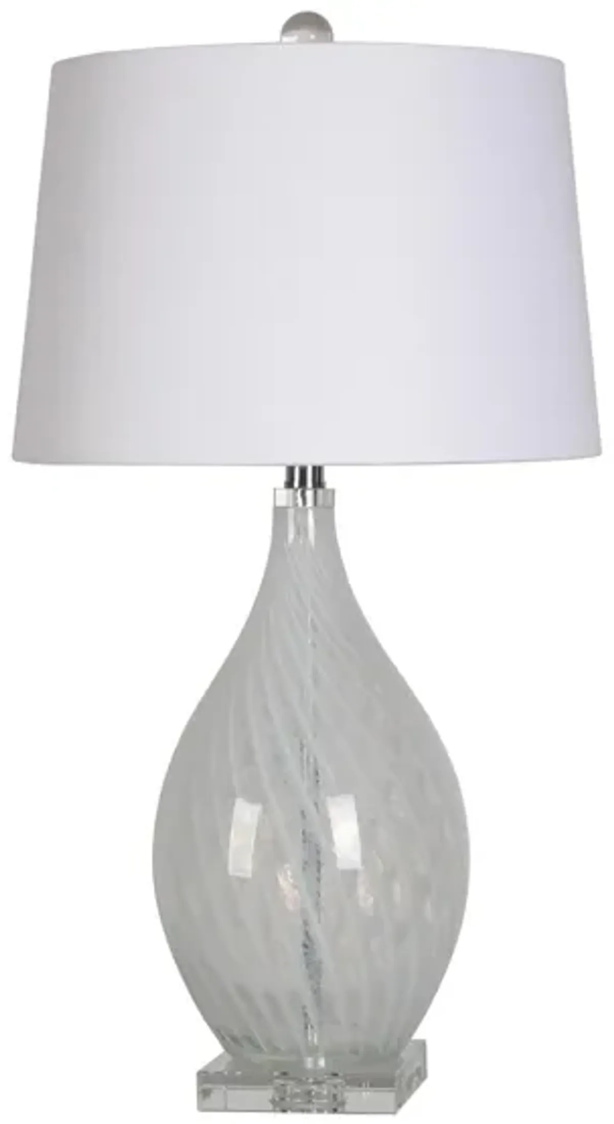 Art Glass Table Lamp in Clear by Simon Blake Interiors