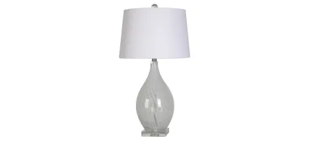 Art Glass Table Lamp in Clear by Simon Blake Interiors
