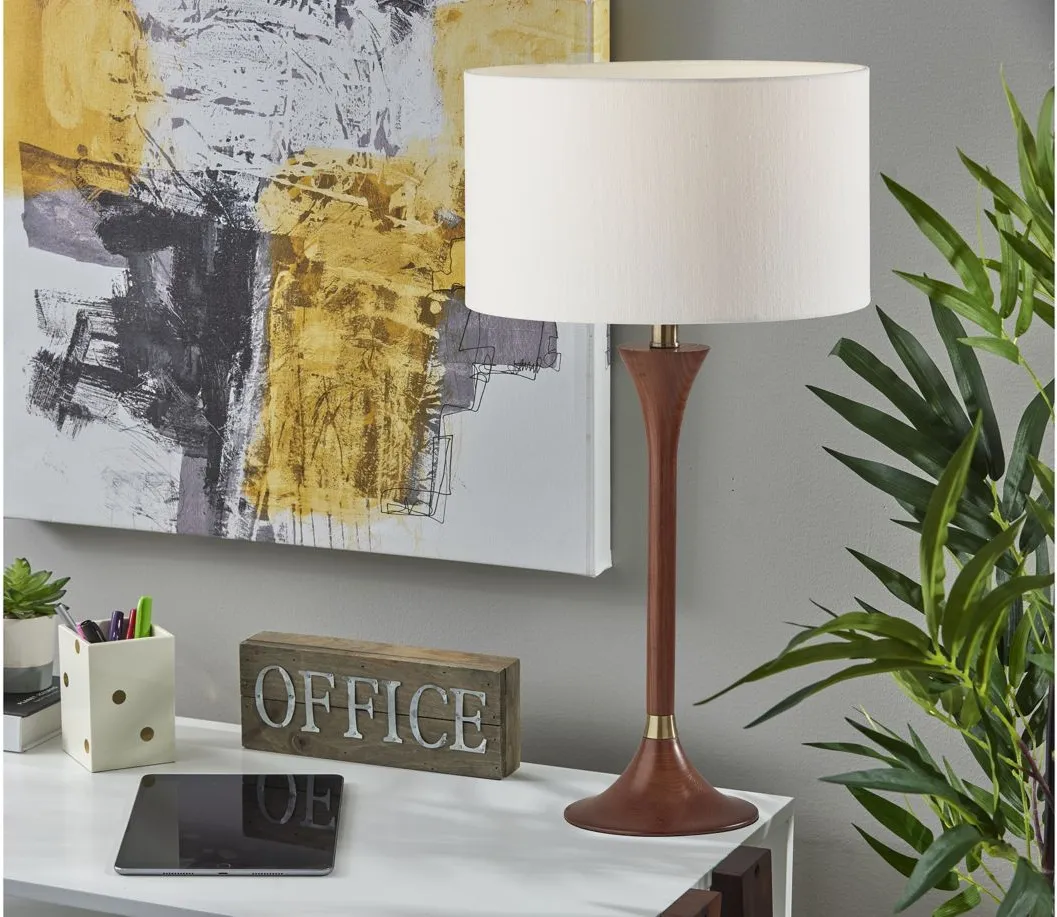 Rebecca Table Lamp in Walnut by Adesso Inc