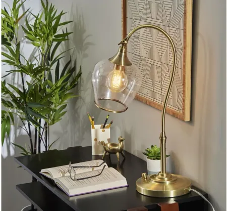 Bradford Desk Lamp in Antique Brass by Adesso Inc