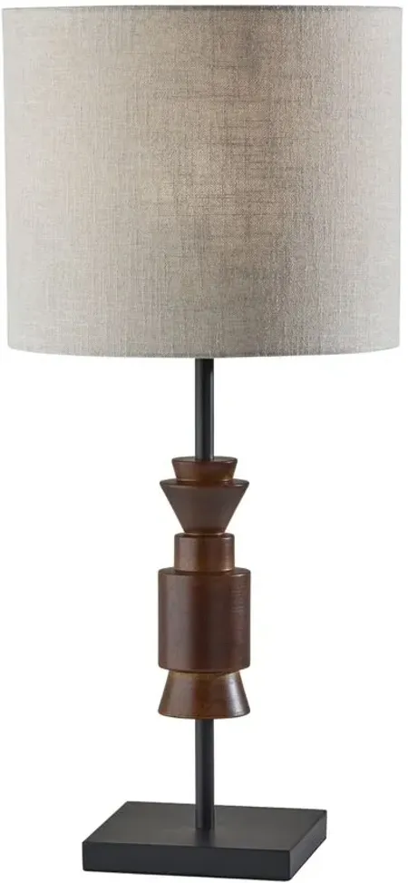 Elton Table Lamp in Black;Walnut;Beige by Adesso Inc