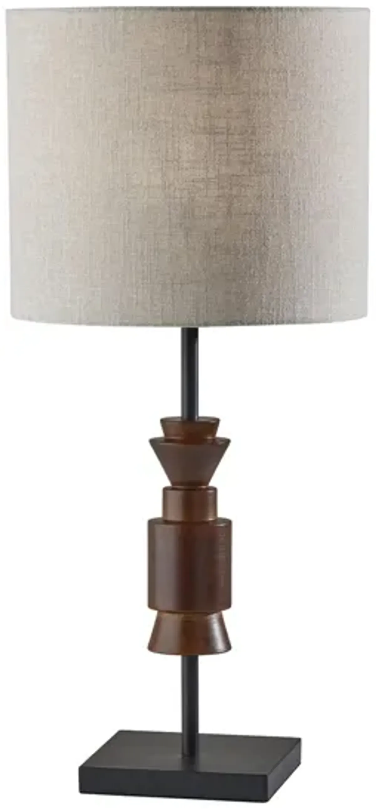 Elton Table Lamp in Black;Walnut;Beige by Adesso Inc