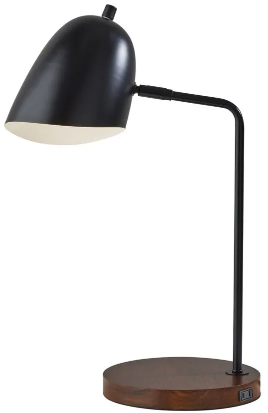 Jude Desk Lamp in Black & Walnut by Adesso Inc