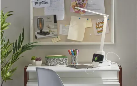Cody Desk Lamp w/ Smart Switch in White by Adesso Inc