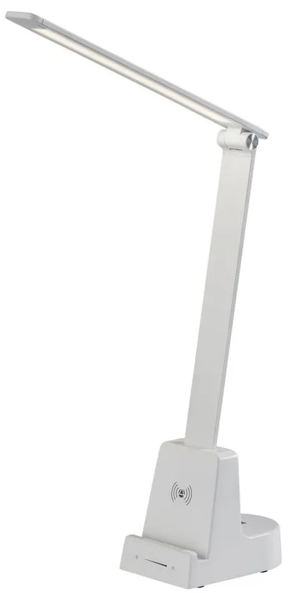 Cody LED Wireless Charging Desk Lamp w/ Smart Switch in White by Adesso Inc