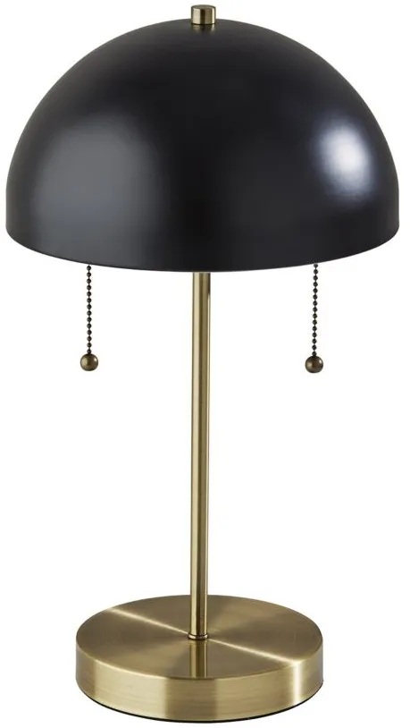 Bowie Table Lamp in Antique Brass/Black by Adesso Inc