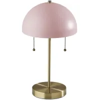 Bowie Table Lamp in Antique Brass/Blush Pink by Adesso Inc
