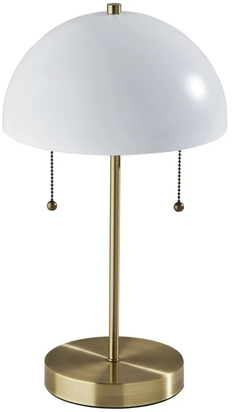 Bowie Table Lamp in Antique Brass/Ivory by Adesso Inc