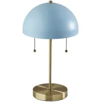 Bowie Table Lamp in Antique Brass/Baby Blue by Adesso Inc