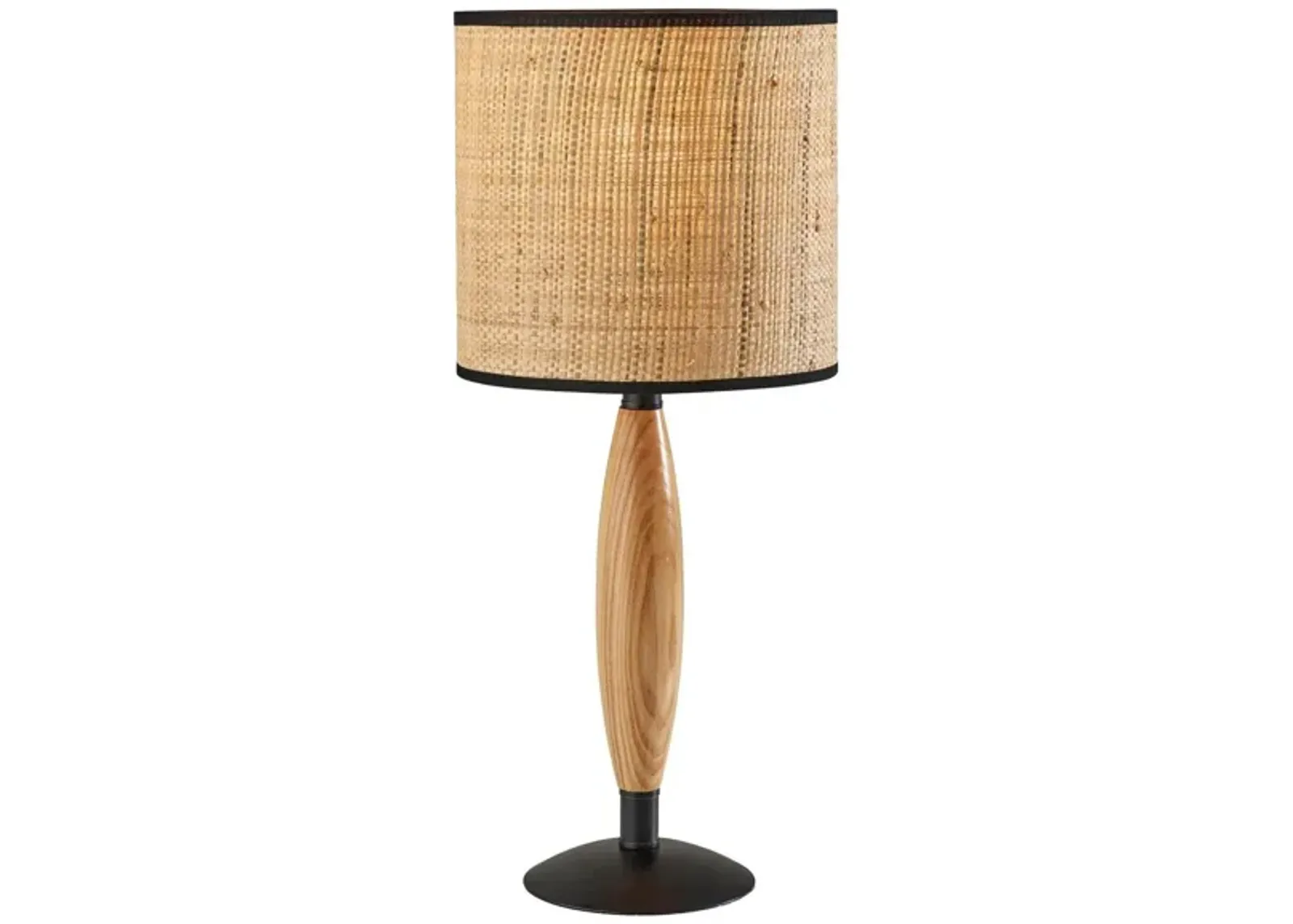 Cayman Table Lamp in Black & Natural Wood by Adesso Inc