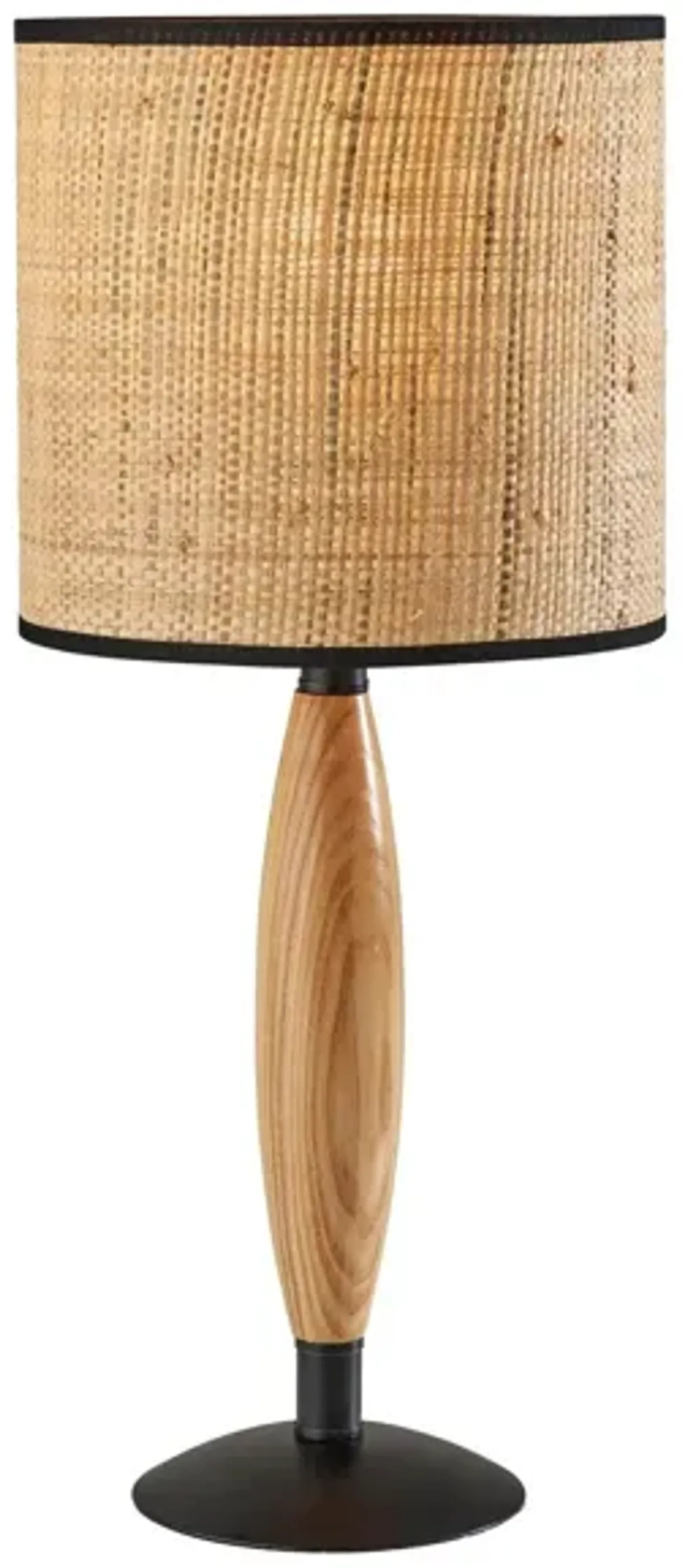 Cayman Table Lamp in Black & Natural Wood by Adesso Inc