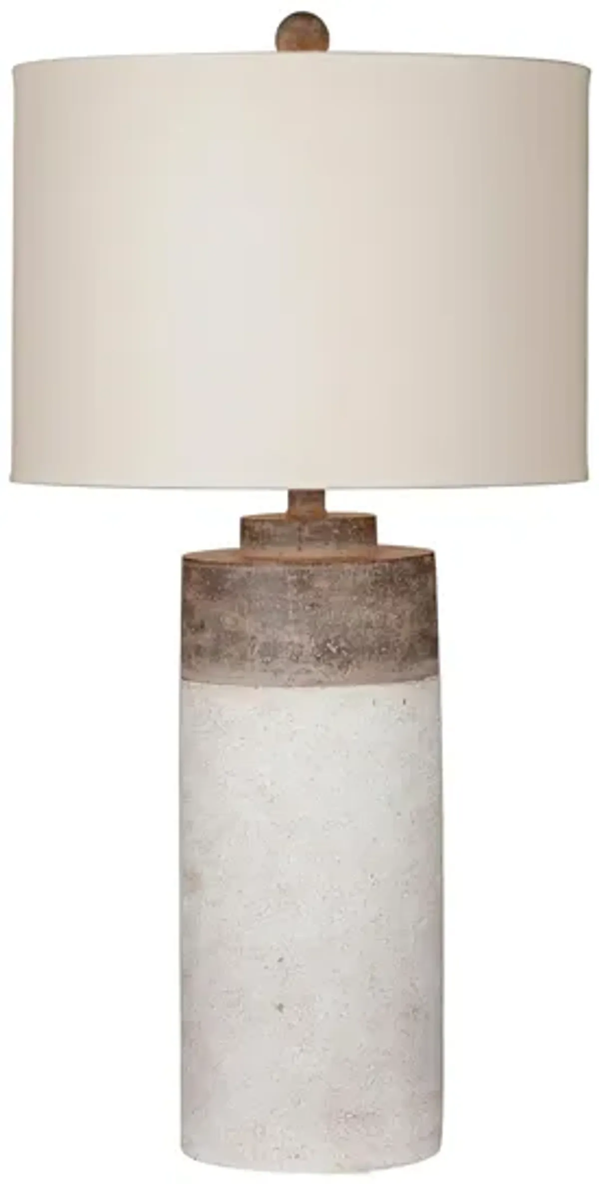 Lamar Table Lamp in White/Beige by Bassett Mirror Co.