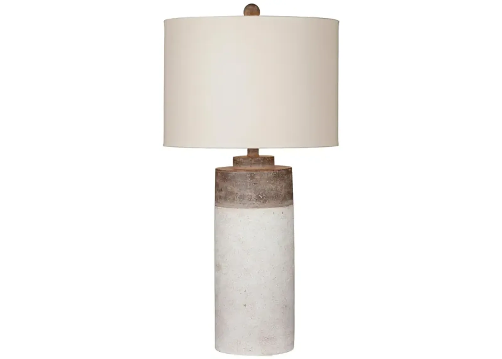 Lamar Table Lamp in White/Beige by Bassett Mirror Co.