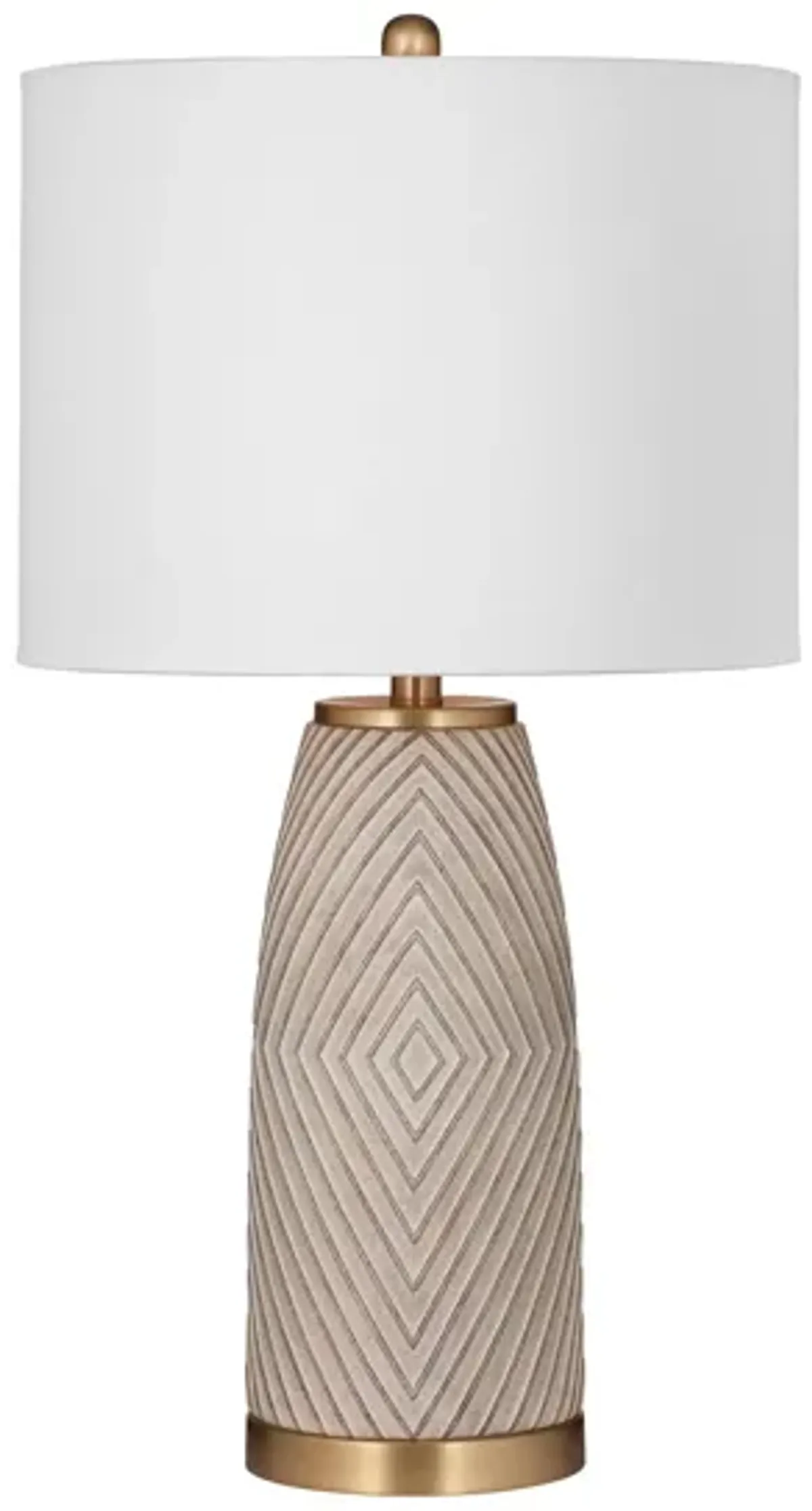 Becky Table Lamp in Beige w/Brass by Bassett Mirror Co.