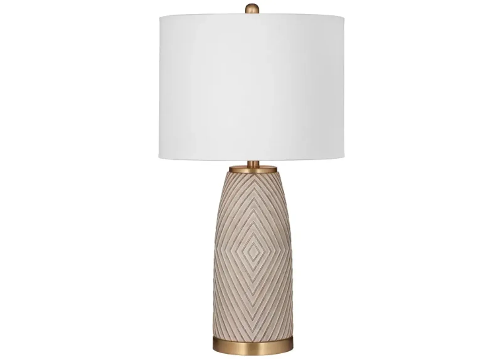 Becky Table Lamp in Beige w/Brass by Bassett Mirror Co.