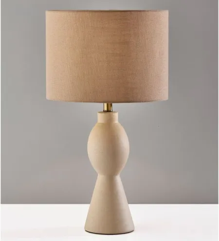 Naomi Table Lamp in Beige Speckled Ceramic by Adesso Inc
