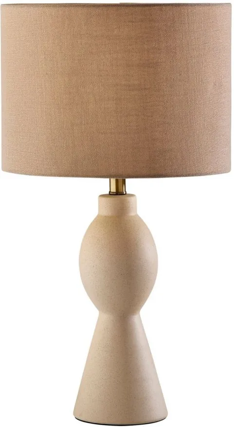 Naomi Table Lamp in Beige Speckled Ceramic by Adesso Inc