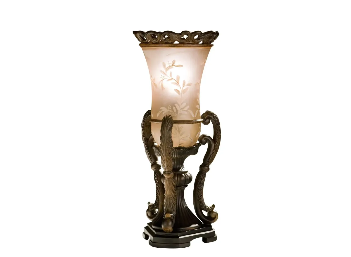 Ornate Uplight Table Lamp in Hand Painted by Simon Blake Interiors