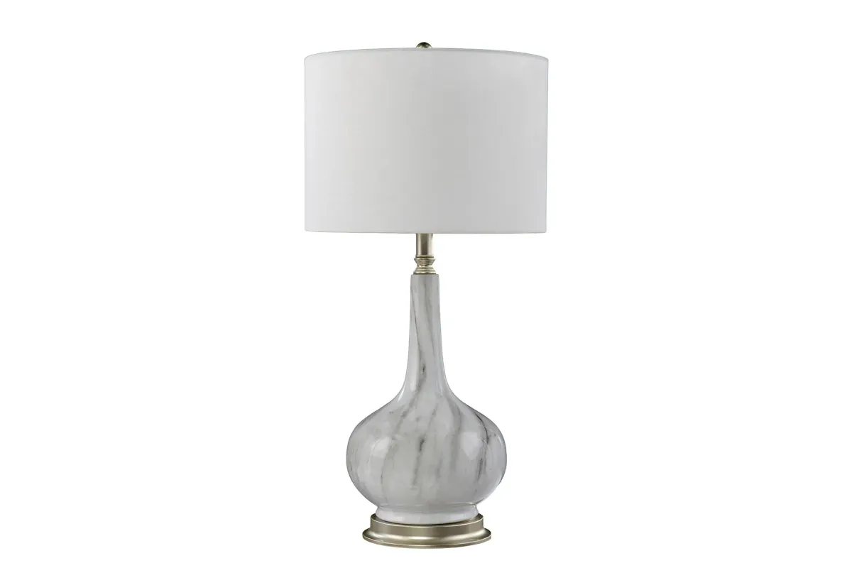 Stroud Table Lamp in White by SEI Furniture