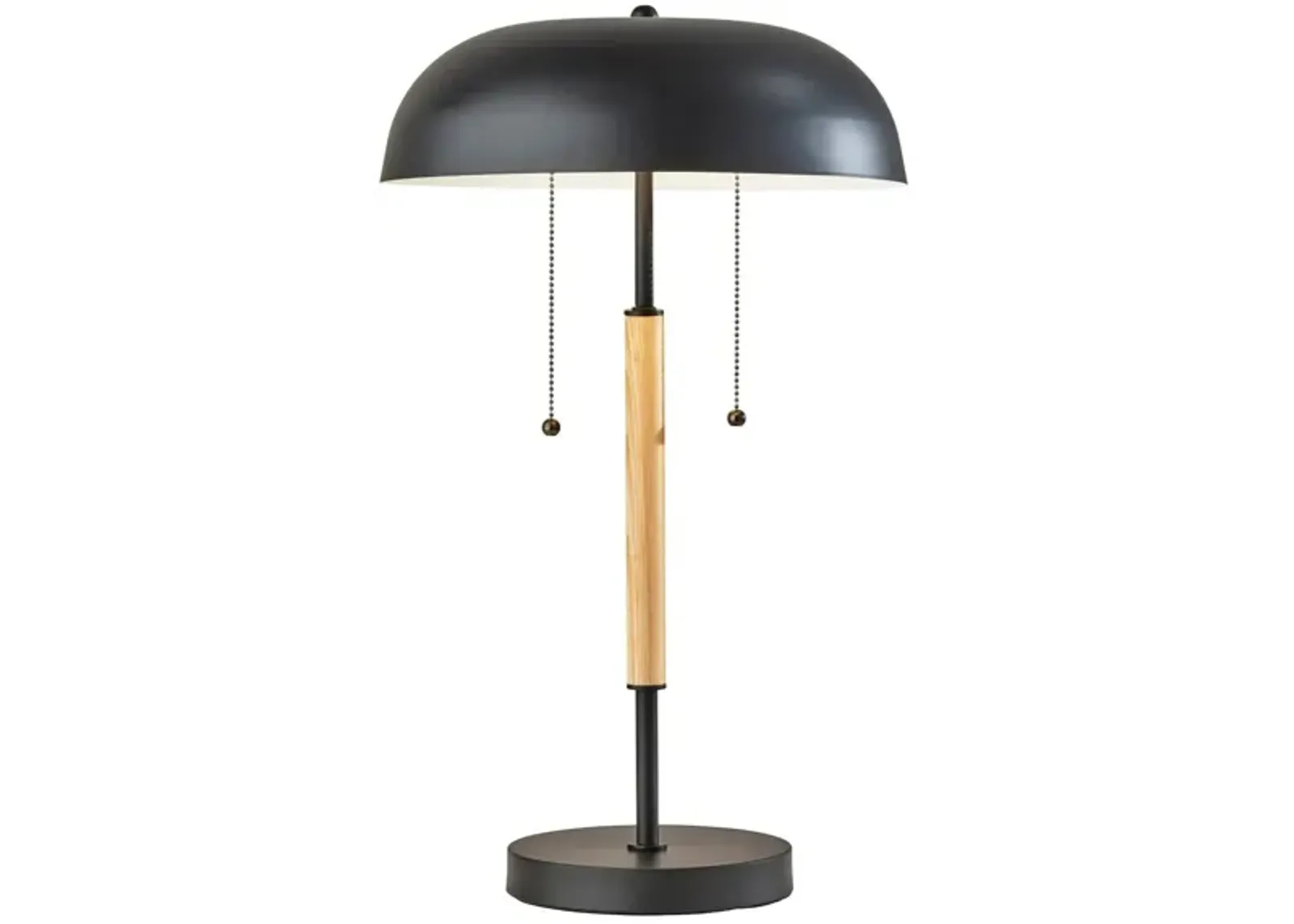 Everett Table Lamp in Natural Wood & Black by Adesso Inc