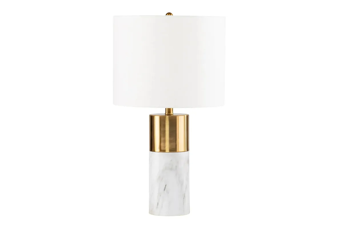 Thea Table Lamp in White by SEI Furniture