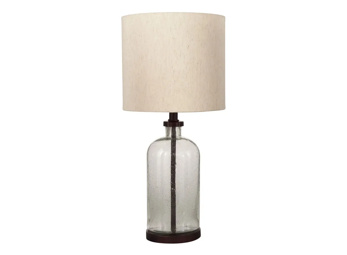 Bandile Glass Table Lamp in Clear/Bronze by Ashley Express