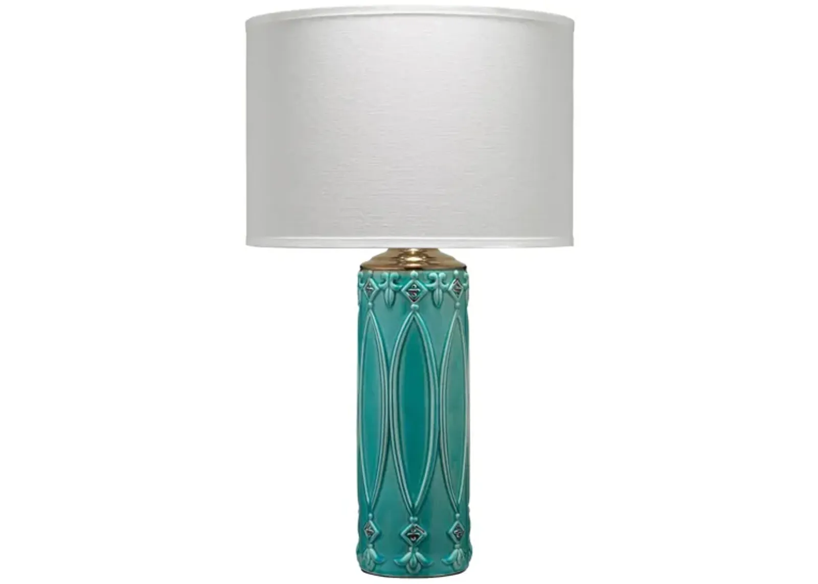 Oman Table Lamp in Aqua by Jamie Young Company