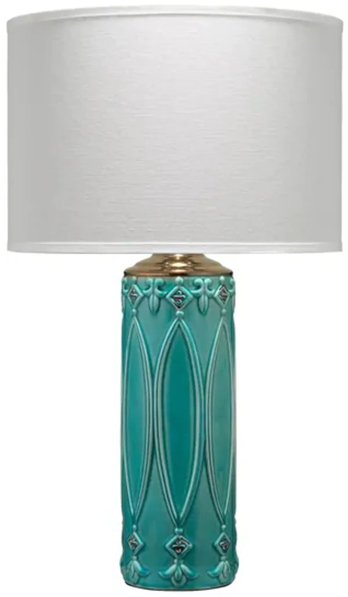 Oman Table Lamp in Aqua by Jamie Young Company