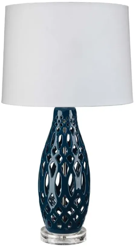 Filigree Table Lamp in Blue by Jamie Young Company