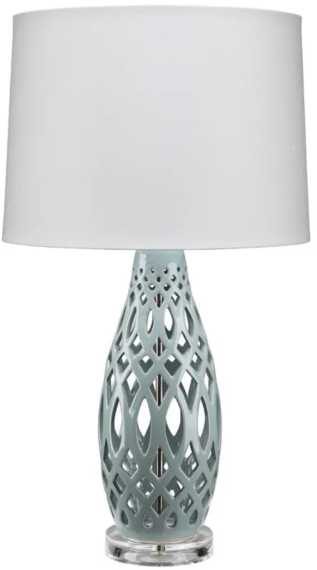 Filigree Table Lamp in Blue by Jamie Young Company