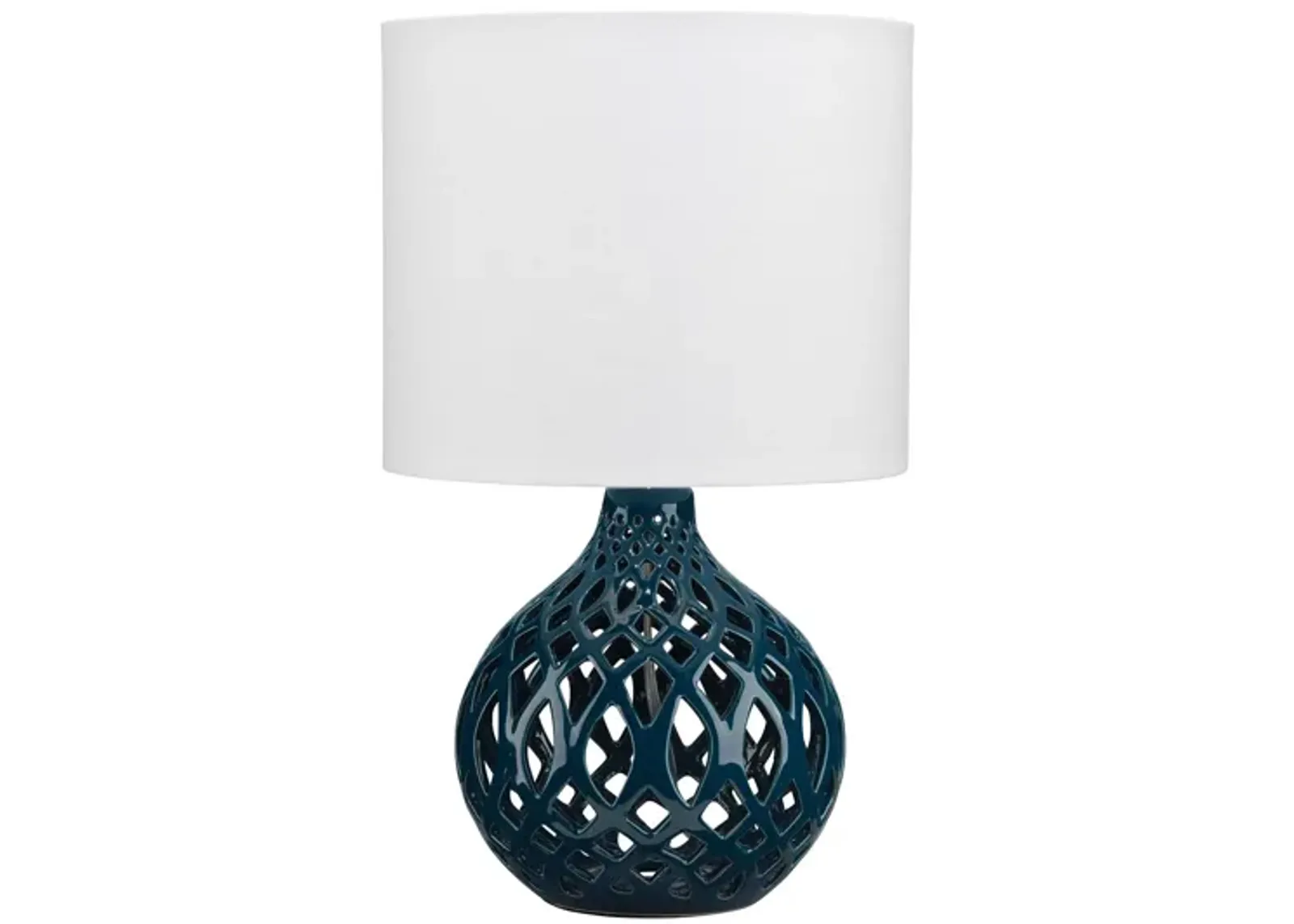 Fretwork Table Lamp in Blue by Jamie Young Company