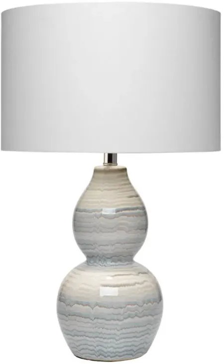 Catalina Wave Table Lamp in White by Jamie Young Company